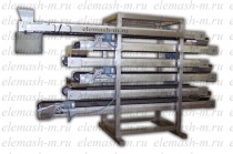 Transportador de refrigeración para productos de confitería y productos horneado